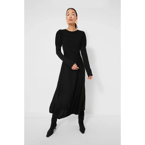 NWT Tuckernuck POMANDER PLACE Brielle in Black Knit Maxi Sweater Dress XL - Picture 1 of 8